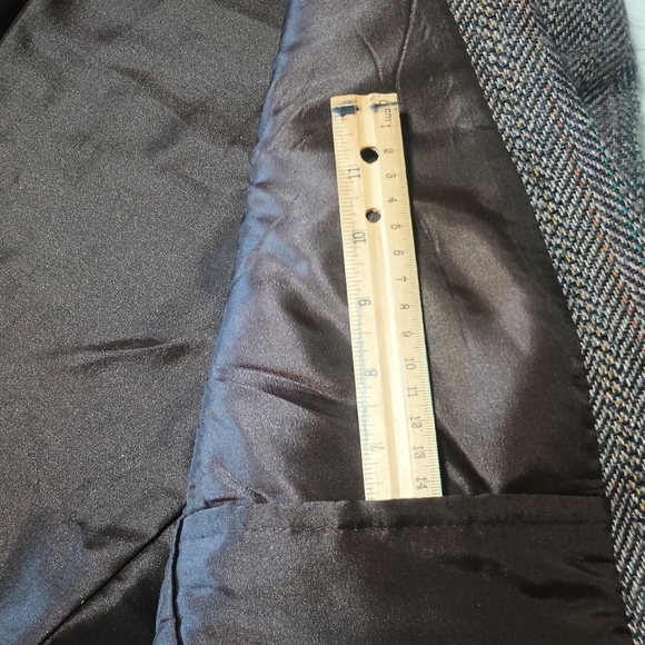 Vintage Haggar Tweed Sport Coat Mens 42R Brown Herringbone Wool Blazer Jacket - Picture 9 of 9